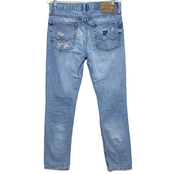 American Eagle Made to Last Slim Fit Jeans Mens 31x31 Distressed Thrashed Grunge - Picture 2 of 11